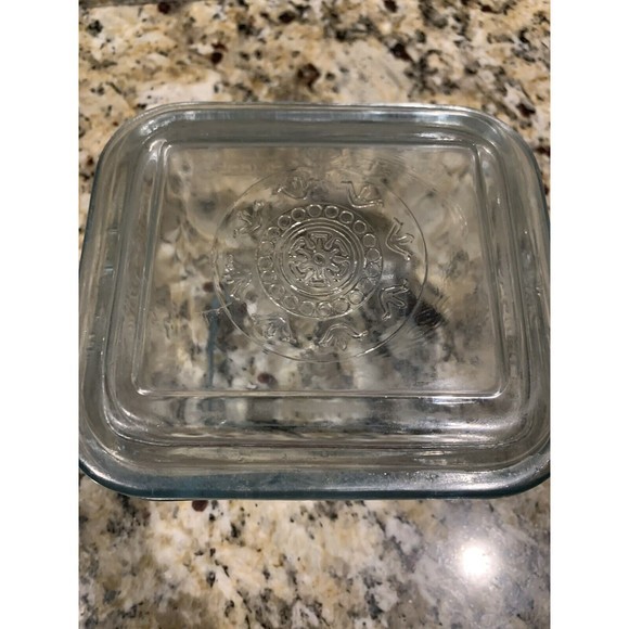 Vtg Fire-King Glass Philbe Sapphire Blue Rectangular Baker with Lid 1 Pint USA - Picture 3 of 11